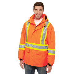 L01250 - Armour - Hi-Vis Insulated Parka w/ Detachable Hood