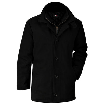 L0329Y - Bayside - Youth Melton Insulated Peacoat - Black / XS - Jacket