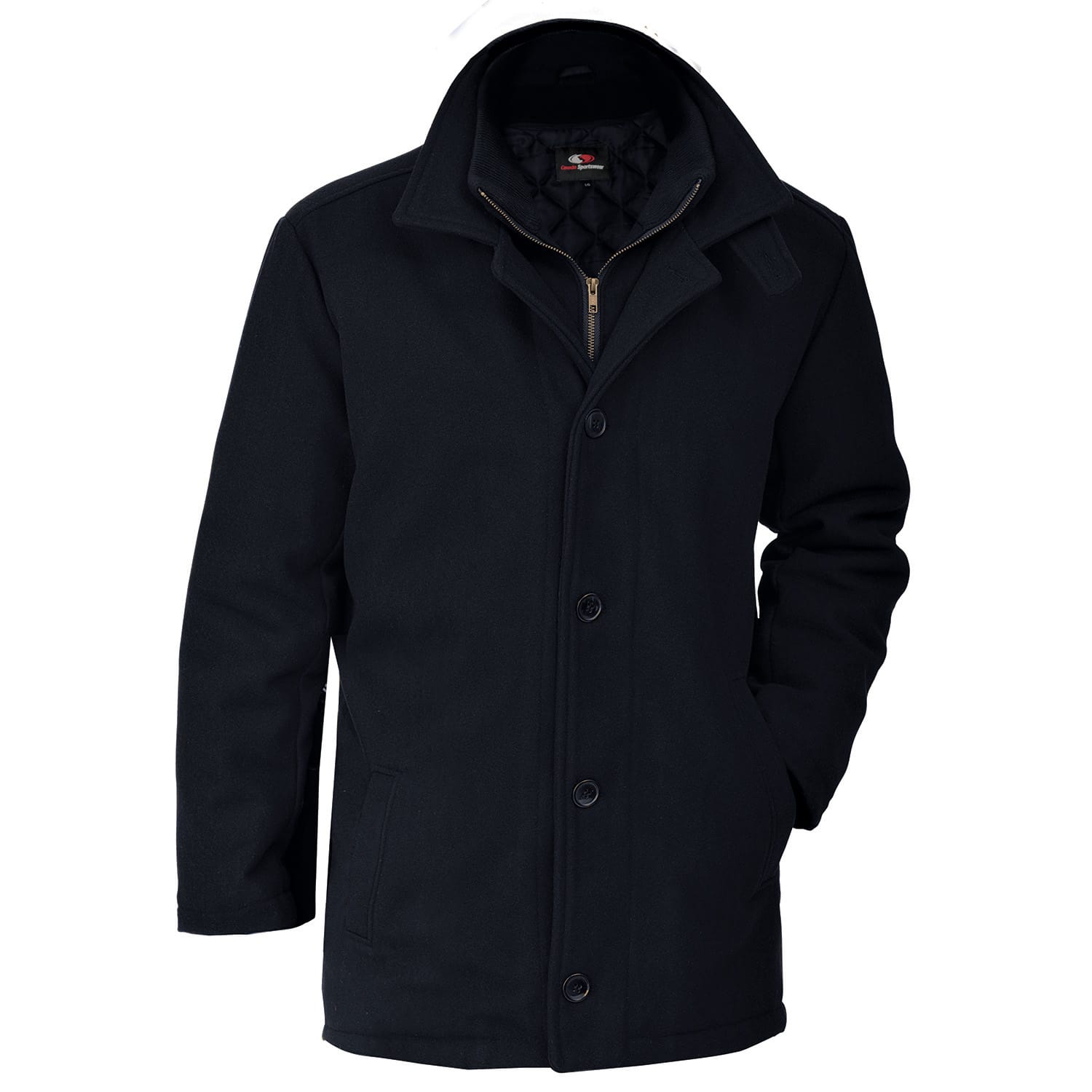 L0329Y - Bayside - Youth Melton Insulated Peacoat - Navy / XS - Jacket