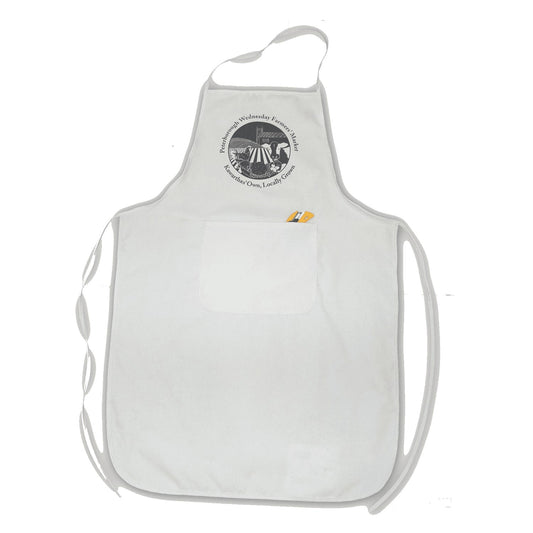 L08475 - Aprons - Polyester One Pocket Bib Apron White - OS