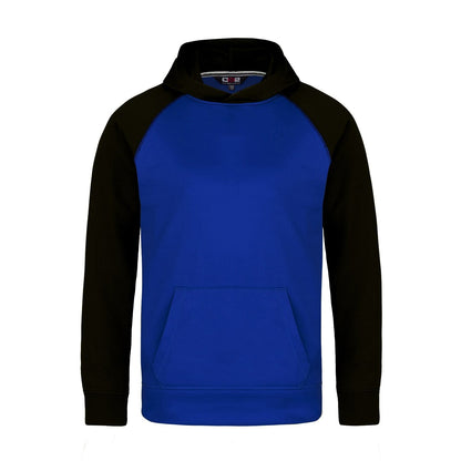 L1630Y - Oakland - Youth Polyester Pullover Hooded Sweatshirt - Blue/Black / S - Fleece