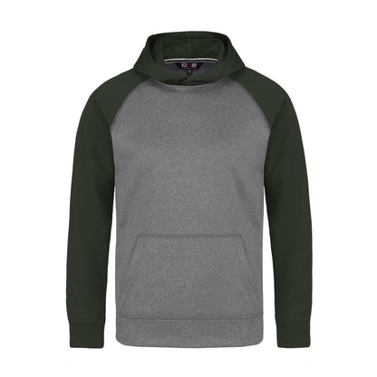 L1630Y - Oakland - Youth Polyester Pullover Hooded Sweatshirt - Grey/Forest / S - Fleece