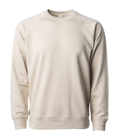 SS1000C - Unisex Lightweight Loopback Terry Crew - Sand / XS - CREWNECKS