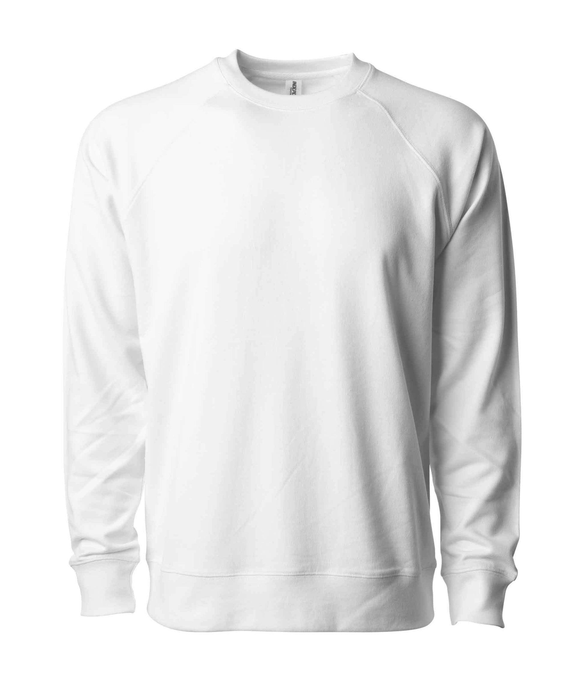 SS1000C - Unisex Lightweight Loopback Terry Crew - White / XS - CREWNECKS