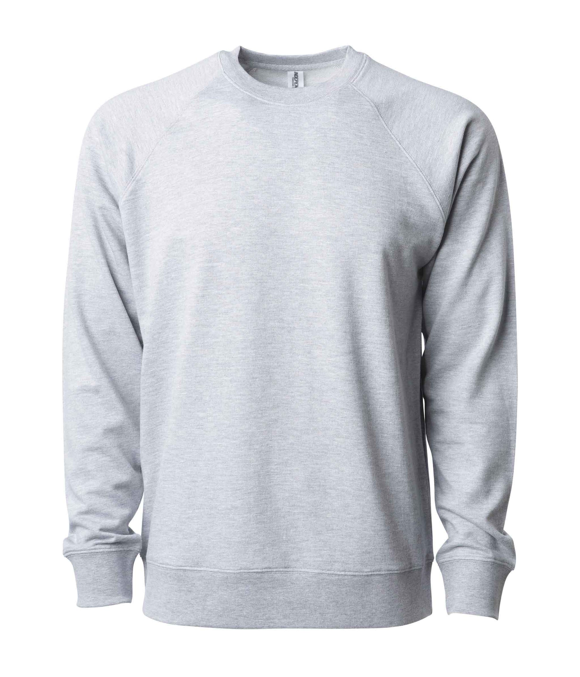IND5000C Legend - Men’s Premium 450GM Heavyweight Cross-Grain Crew - Grey Heather / XS - CREWNECKS