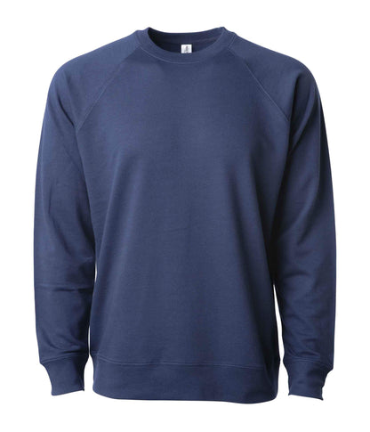 SS1000C - Unisex Lightweight Loopback Terry Crew - Indigo / XS - CREWNECKS