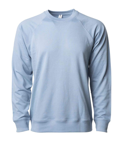 SS1000C - Unisex Lightweight Loopback Terry Crew - Misty Blue / XS - CREWNECKS