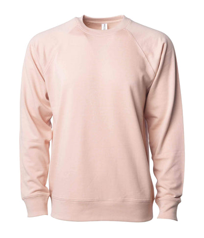 SS1000C - Unisex Lightweight Loopback Terry Crew - Rose / XS - CREWNECKS