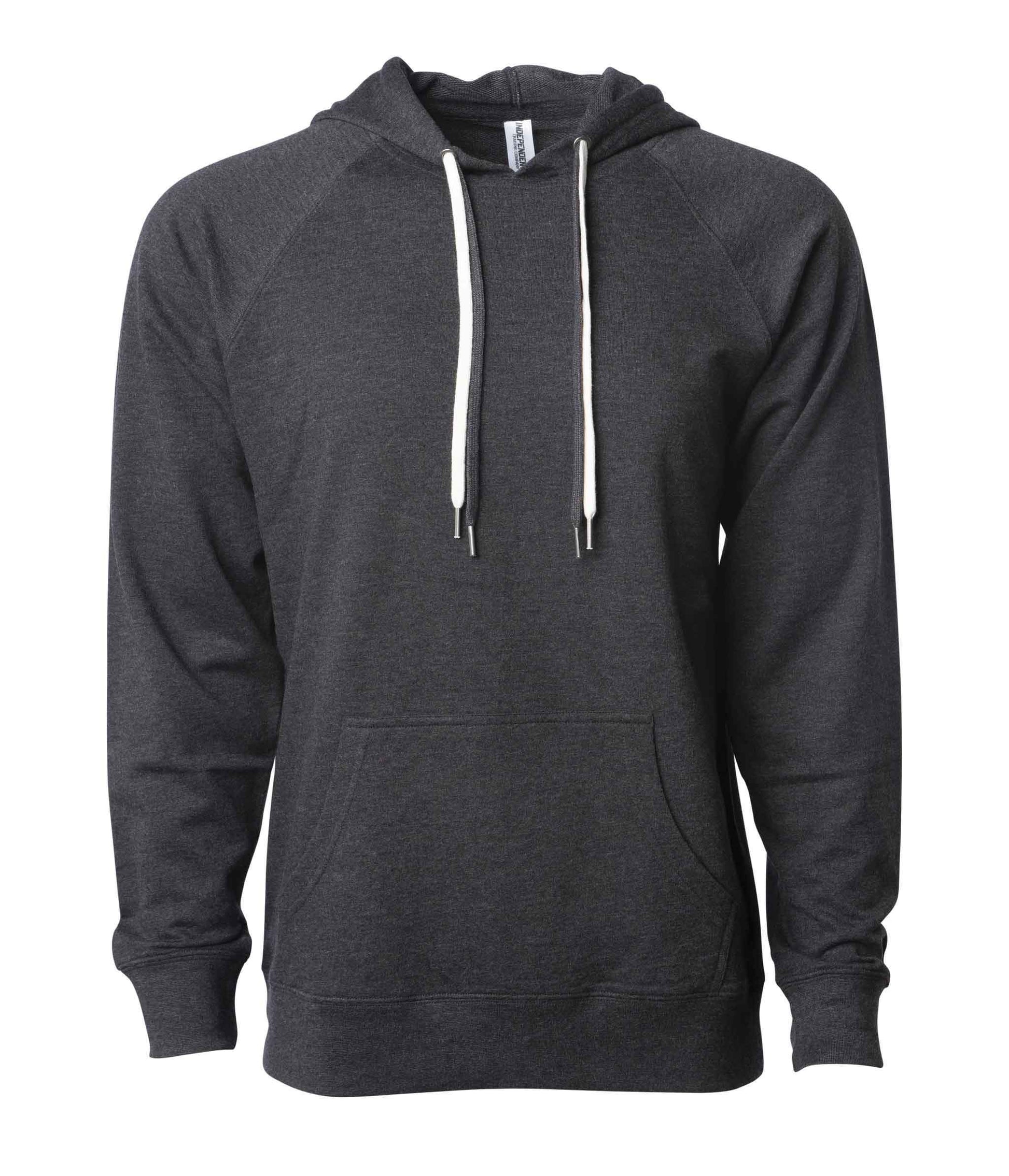 SS1000P - Unisex Lightweight Loopback Terry Hooded Pullover - Charcoal Heather / XS - HOODIES
