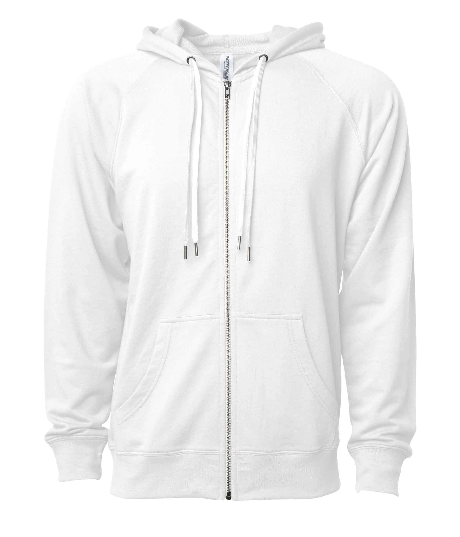 SS1000Z - Unisex Lightweight Loopback Terry Ziphood - White / XS - ZIPS