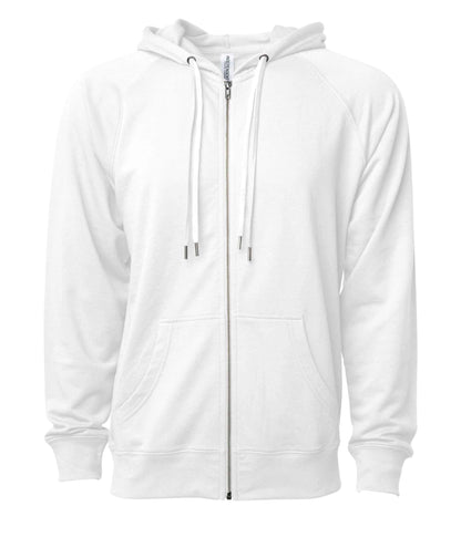 SS1000Z - Unisex Lightweight Loopback Terry Ziphood - White / XS - ZIPS