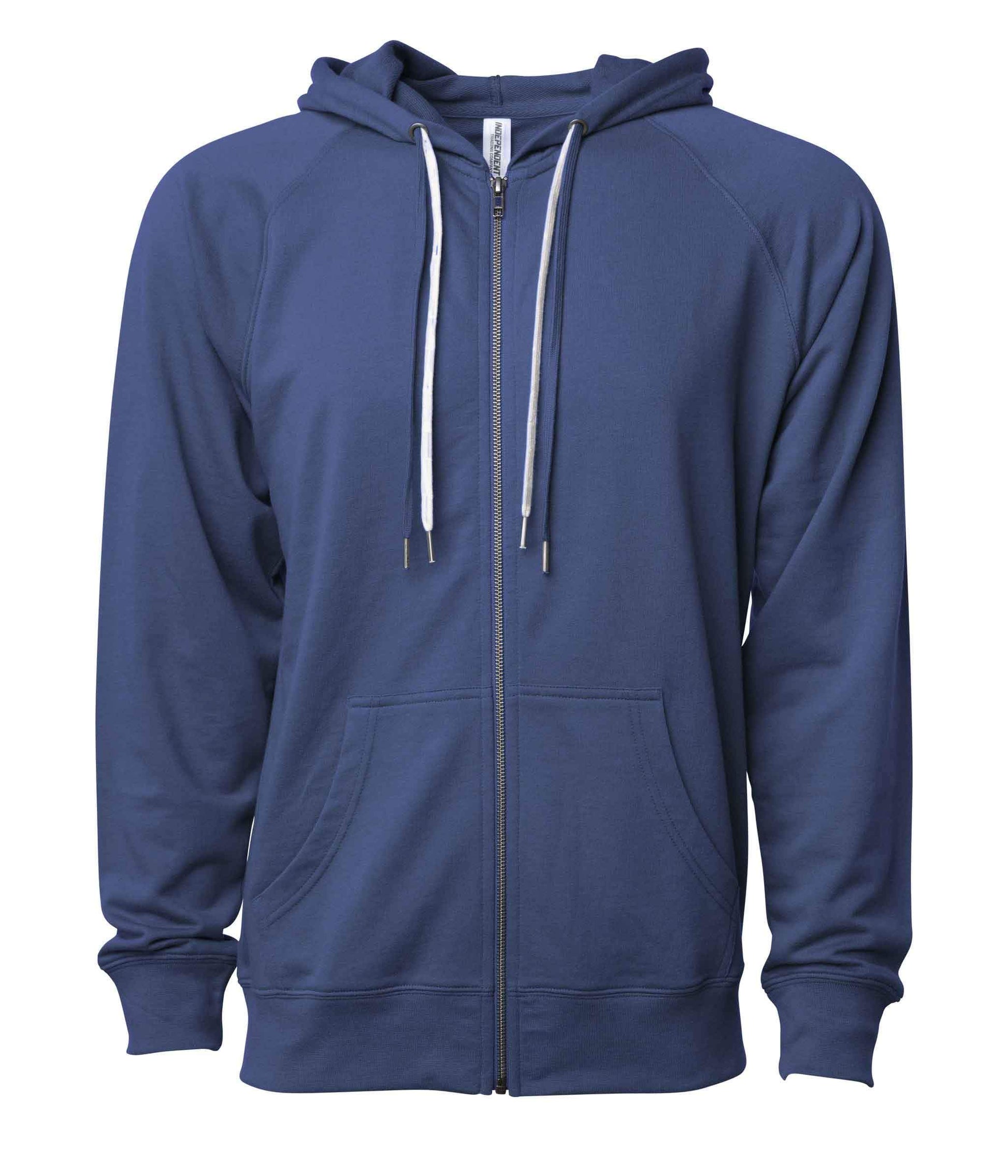 SS1000Z - Unisex Lightweight Loopback Terry Ziphood - Indigo / XS - ZIPS