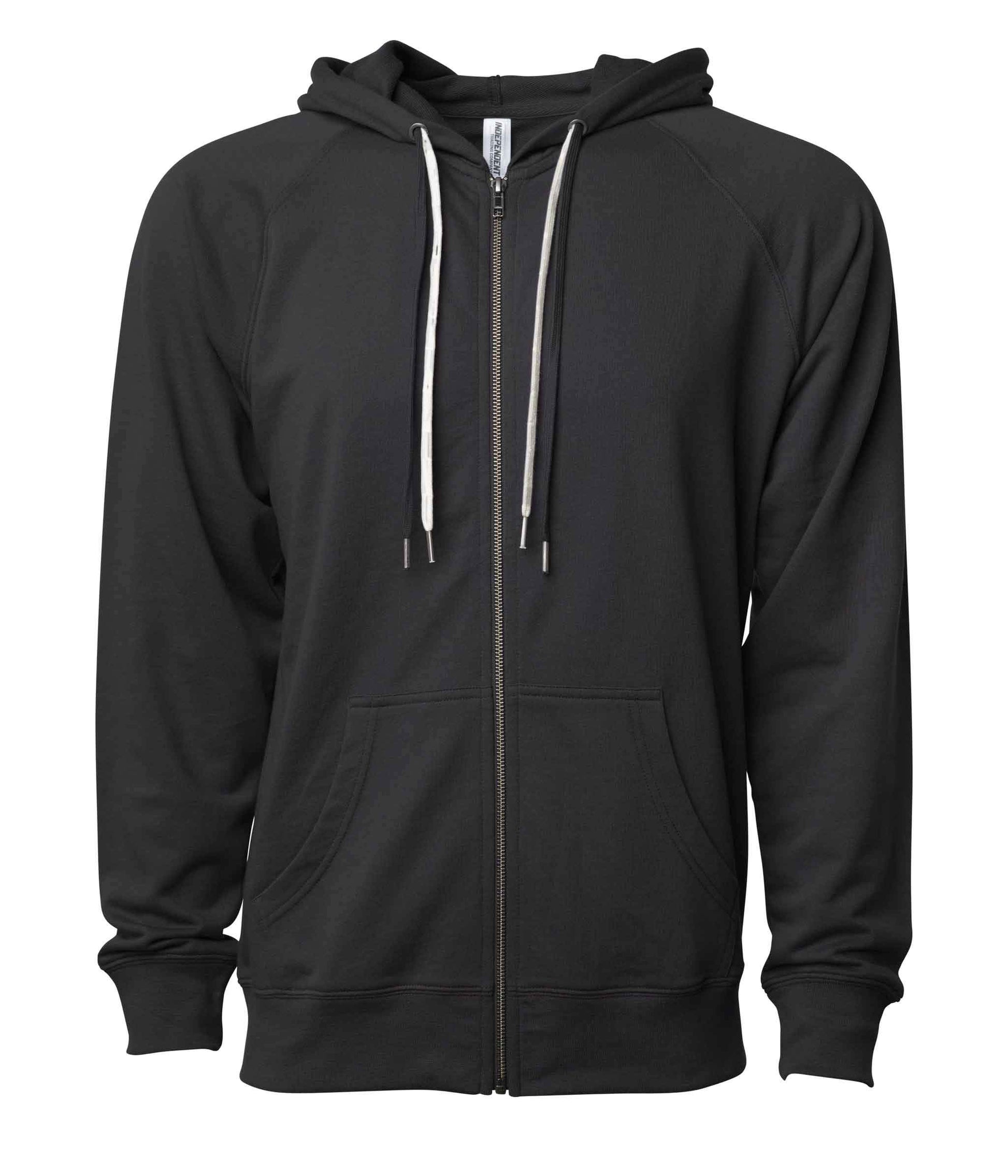 SS1000Z - Unisex Lightweight Loopback Terry Ziphood - Charcoal Heather / XS - ZIPS