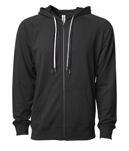 SS1000Z - Unisex Lightweight Loopback Terry Ziphood - Charcoal Heather / XS - ZIPS