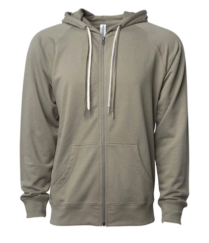 SS1000Z - Unisex Lightweight Loopback Terry Ziphood - Olive / XS - ZIPS
