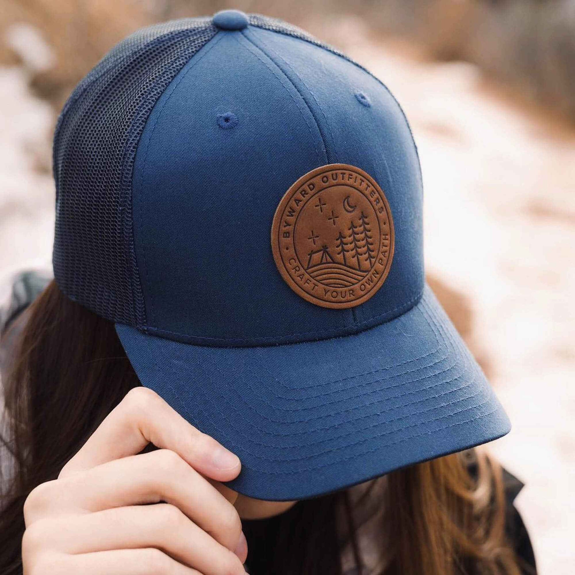 Stellar Night Leather Patch Hat