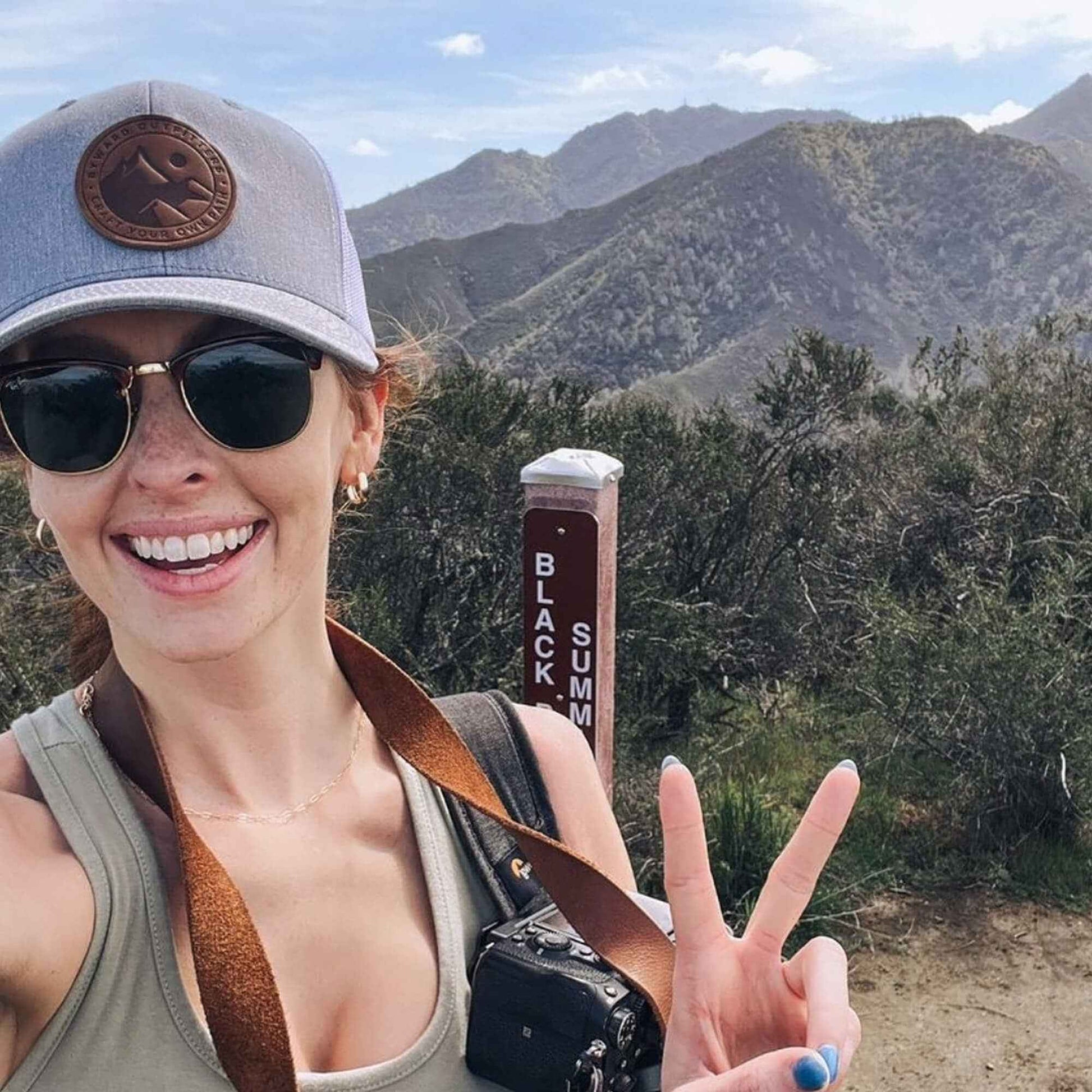 Mountain Escape Leather Patch Hat
