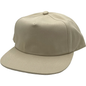 GNV-CT011 - 5 Panels Unstructured Flat Bill - Light Beige / One Size - CAPS
