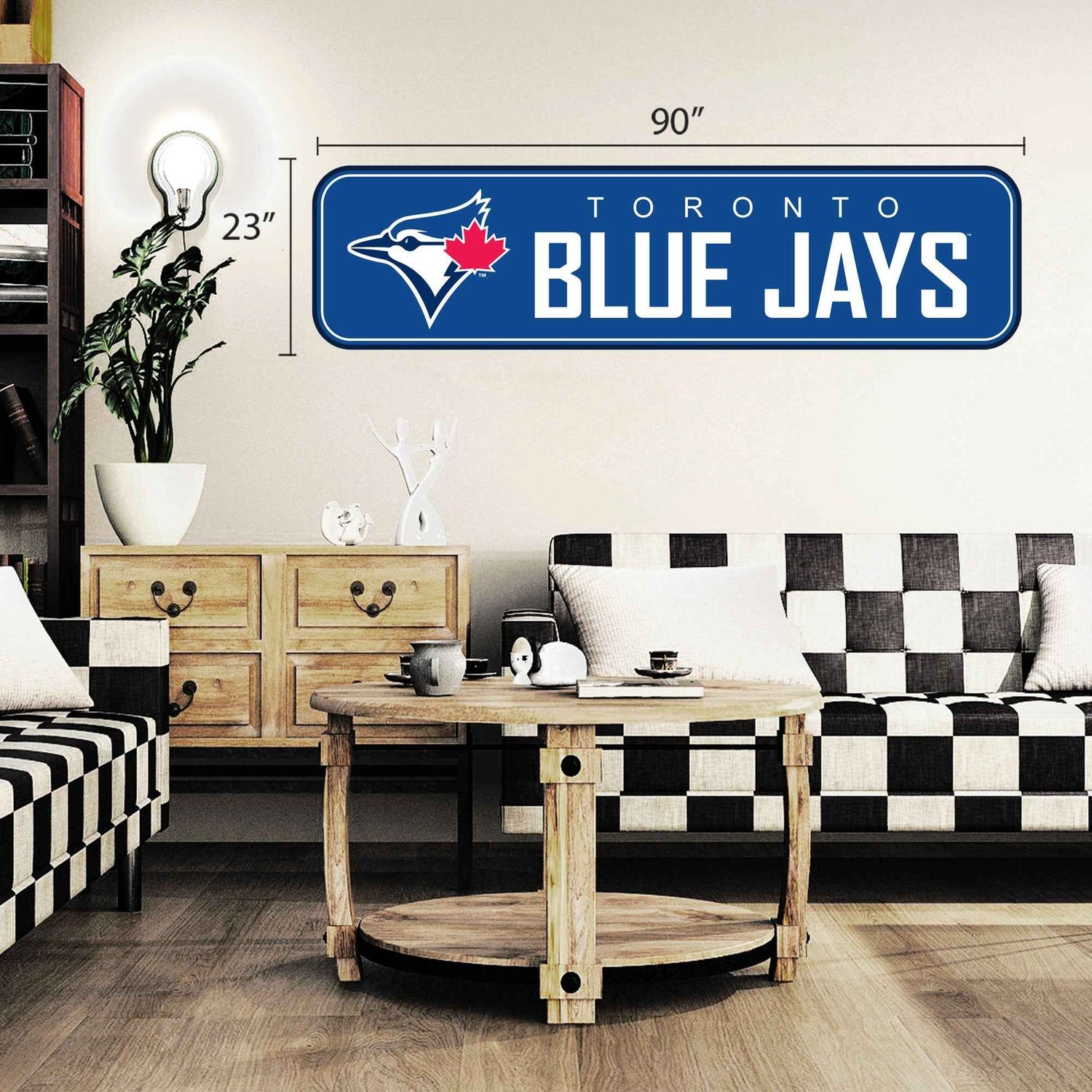 Toronto Blue Jays 90x23 Team Repositional Wall Decal - Long Design