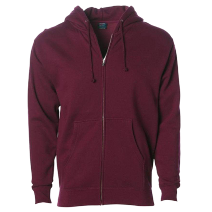 IND4000Z - Men’s Heavyweight Zip Hooded Sweatshirt - Maroon / XS - CLOSE