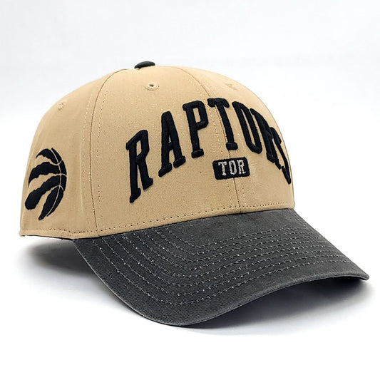 Toronto Raptors Cap - Semester(SM) Khaki & Grey 2T Adjustable Snapback - OSFA - NBA