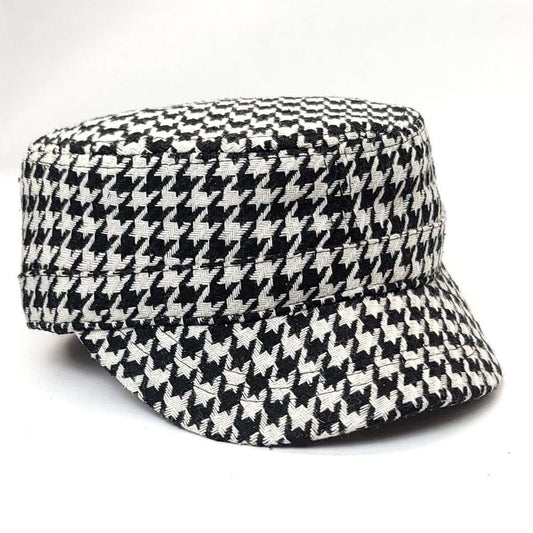 Cadet Cap - Houndstooth 19097 Multi-Coloured - Black & White / OSFA
