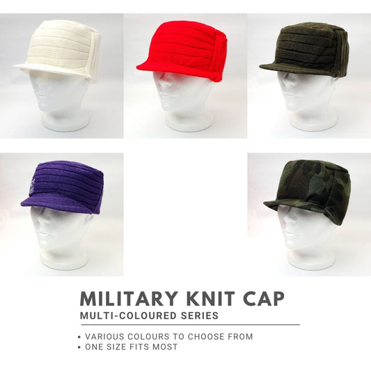 Military Knit Cap - Multi-Coloured - Fashion