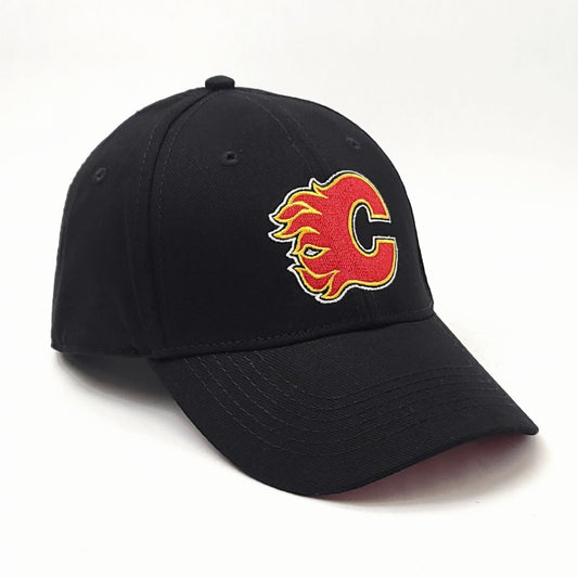 Calgary Flames - Basic Black Adjustable BSBKOS - OSFA - NHL Cap