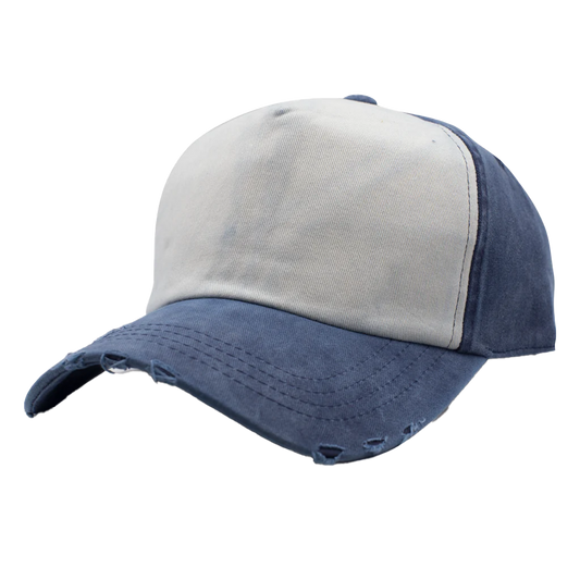 GN-1005 - 5P Foam Front Dirty Wash - Navy / One Size - CAPS
