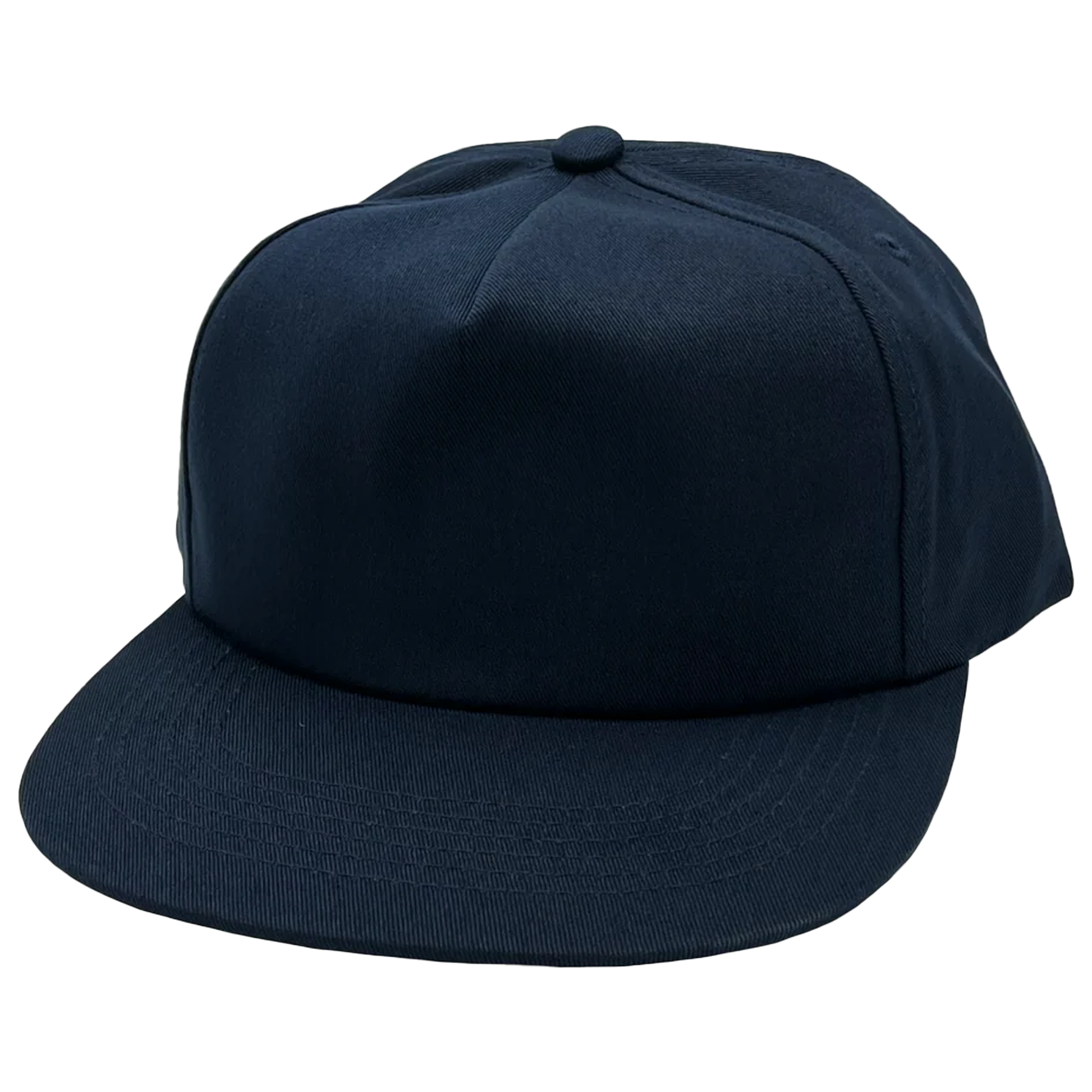 GNV-CT011 - 5 Panels Unstructured Flat Bill - Navy / One Size - CAPS