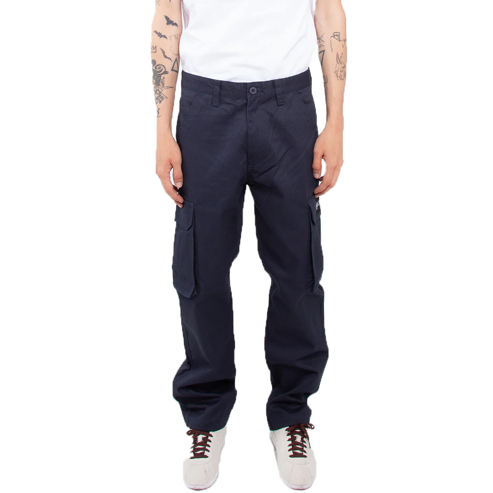 Twill Cargo Pants - Navy / W28 - PANTS