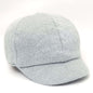 Newsboy Hat - Knitted Multi-Coloured - Light Grey / OSFA