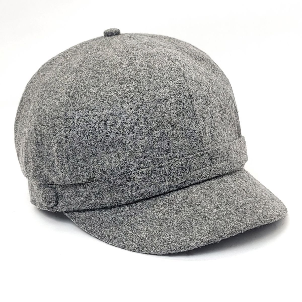 Newsboy Hat - Solid Color Grey & Brown - OSFA