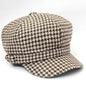 Newsboy Hat - Houndstooth Brown & Black - OSFA