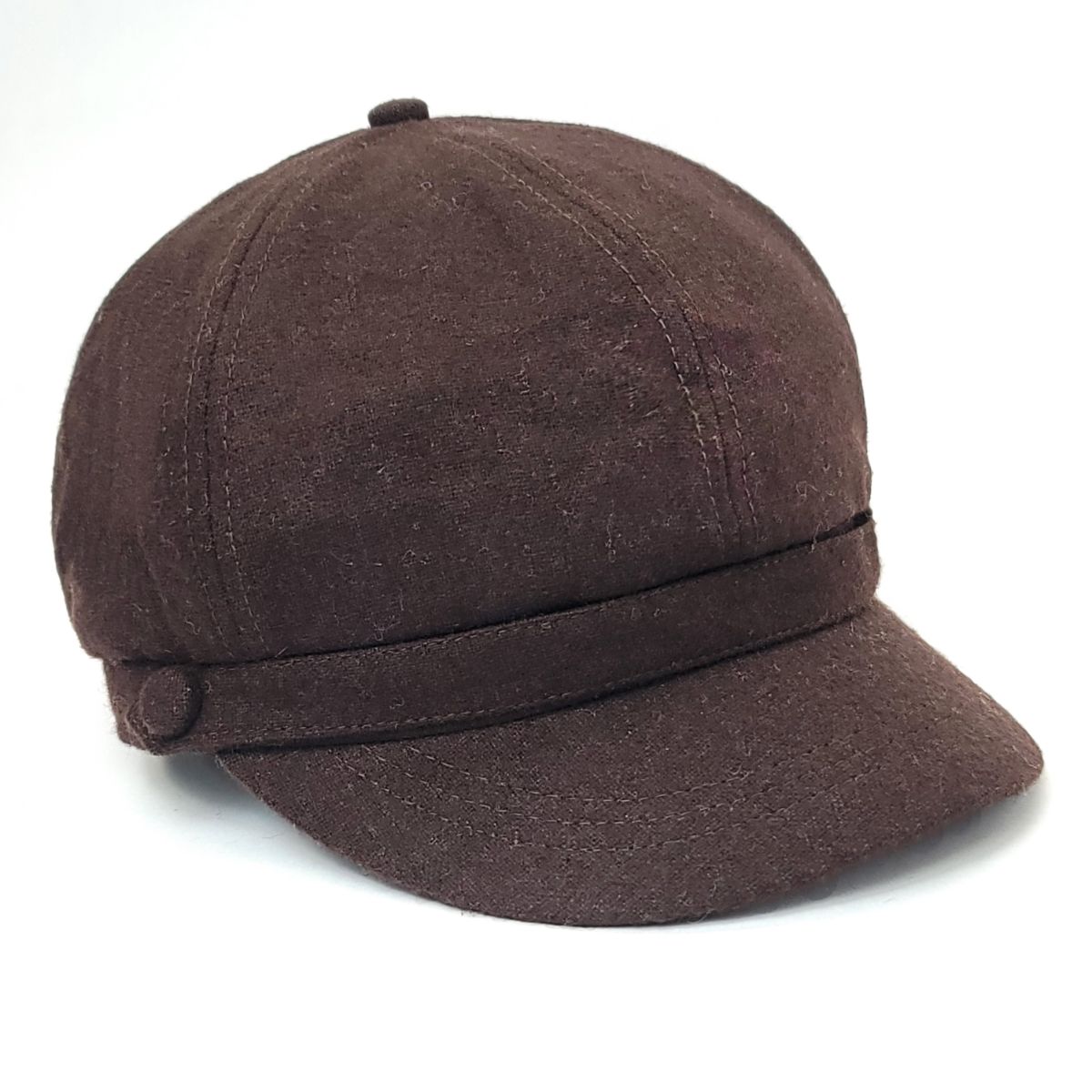 Newsboy Hat - Solid Color Grey & Brown - OSFA