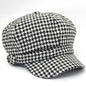 Newsboy Hat - Houndstooth Brown & Black - OSFA