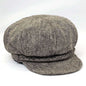 Newsboy Hat - Braided Brown & Black - OSFA