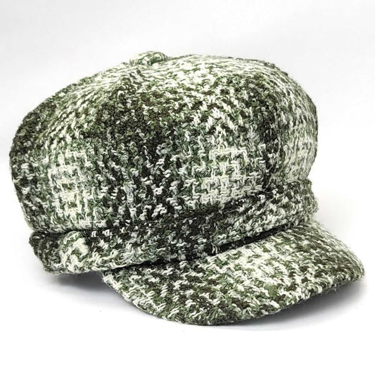 Newsboy Hat -To-Flower Multi-Coloured - Olive / OSFA