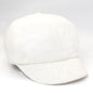 Newsboy Hat - Knitted Multi-Coloured - White / OSFA