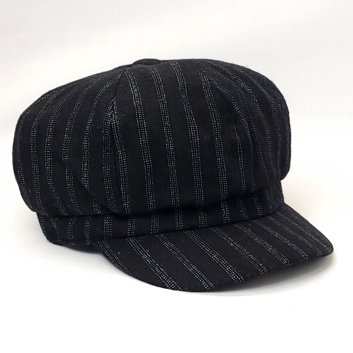 Newsboy Hat - Stripes Brown & Black - OSFA