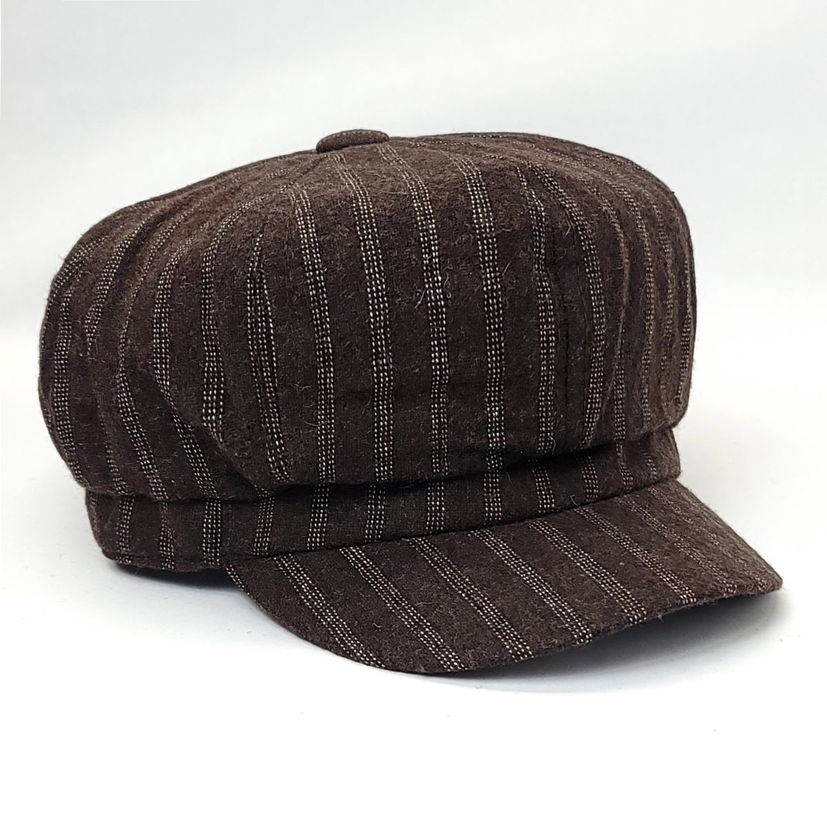 Newsboy Hat - Stripes Brown & Black - OSFA