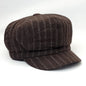 Newsboy Hat - Stripes Brown & Black - OSFA