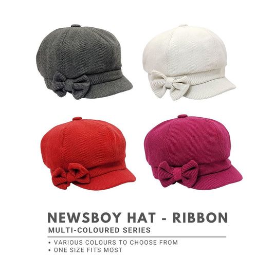 Newsboy Hat - Ribbon Multi-Coloured
