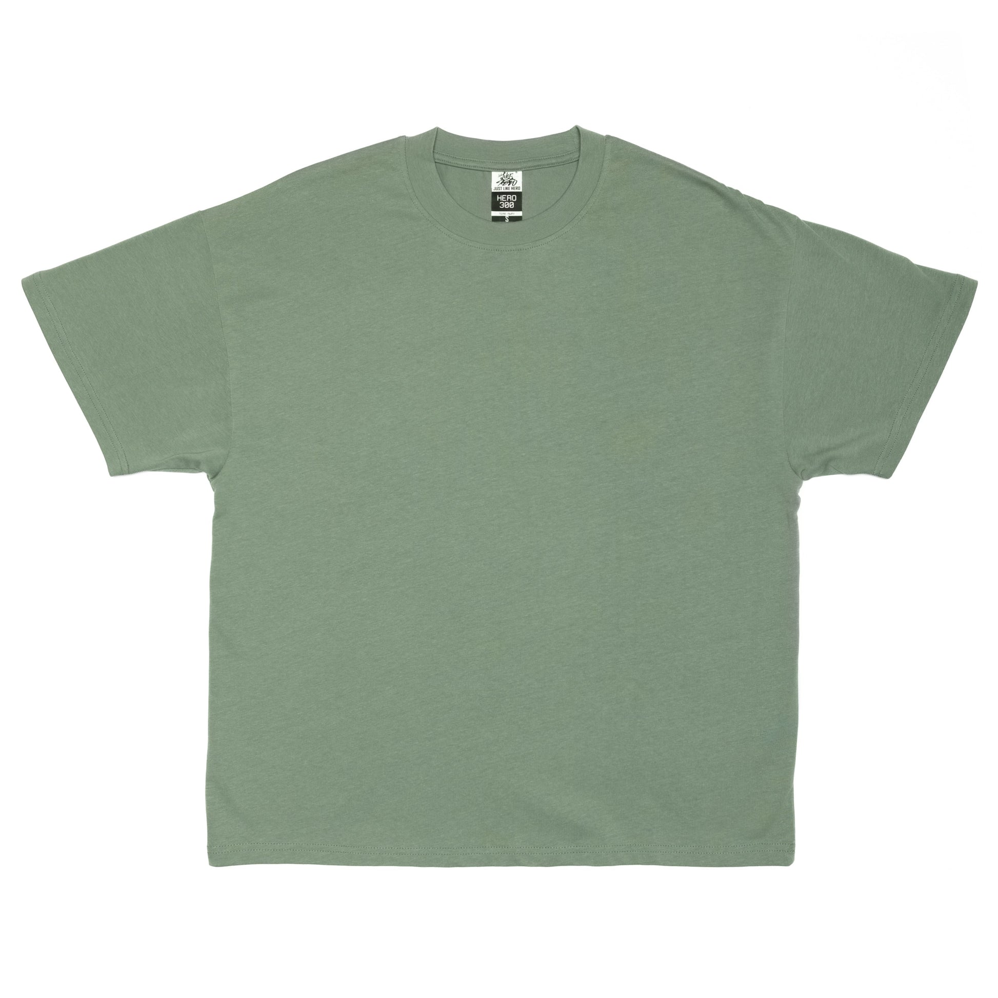 HERO-300 Unisex Super Heavy Oversized Tee - Dusty Green - Crewnecks