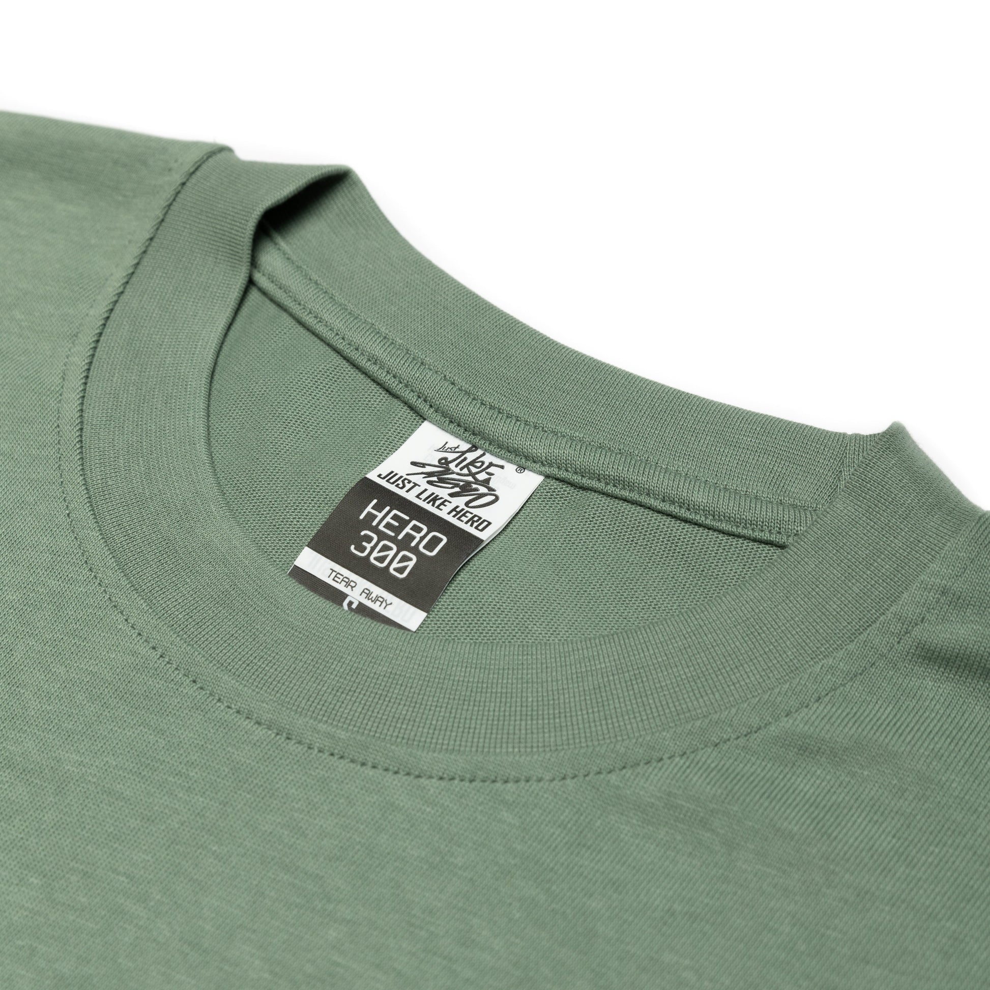 HERO-300 Unisex Super Heavy Oversized Tee - Dusty Green - Crewnecks