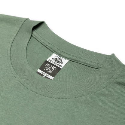 HERO-300 Unisex Super Heavy Oversized Tee - Dusty Green - Crewnecks