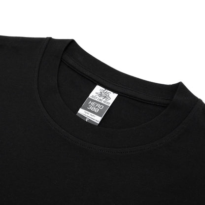 HERO-300 Unisex Super Heavy Oversized Tee - Black - Crewnecks
