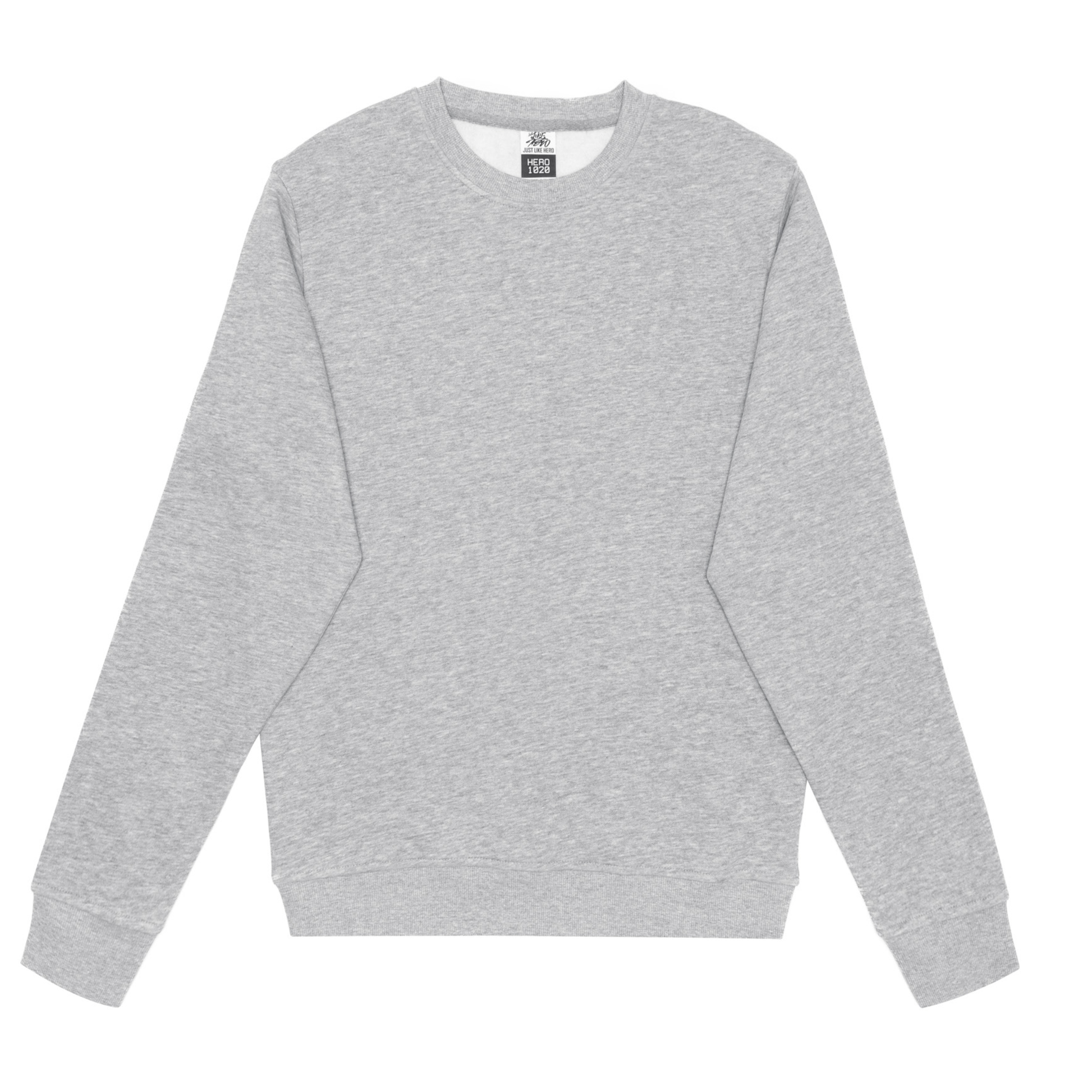 HERO-1020 Unisex Blank Crewneck Sweatshirt - Sport Grey - Crewnecks