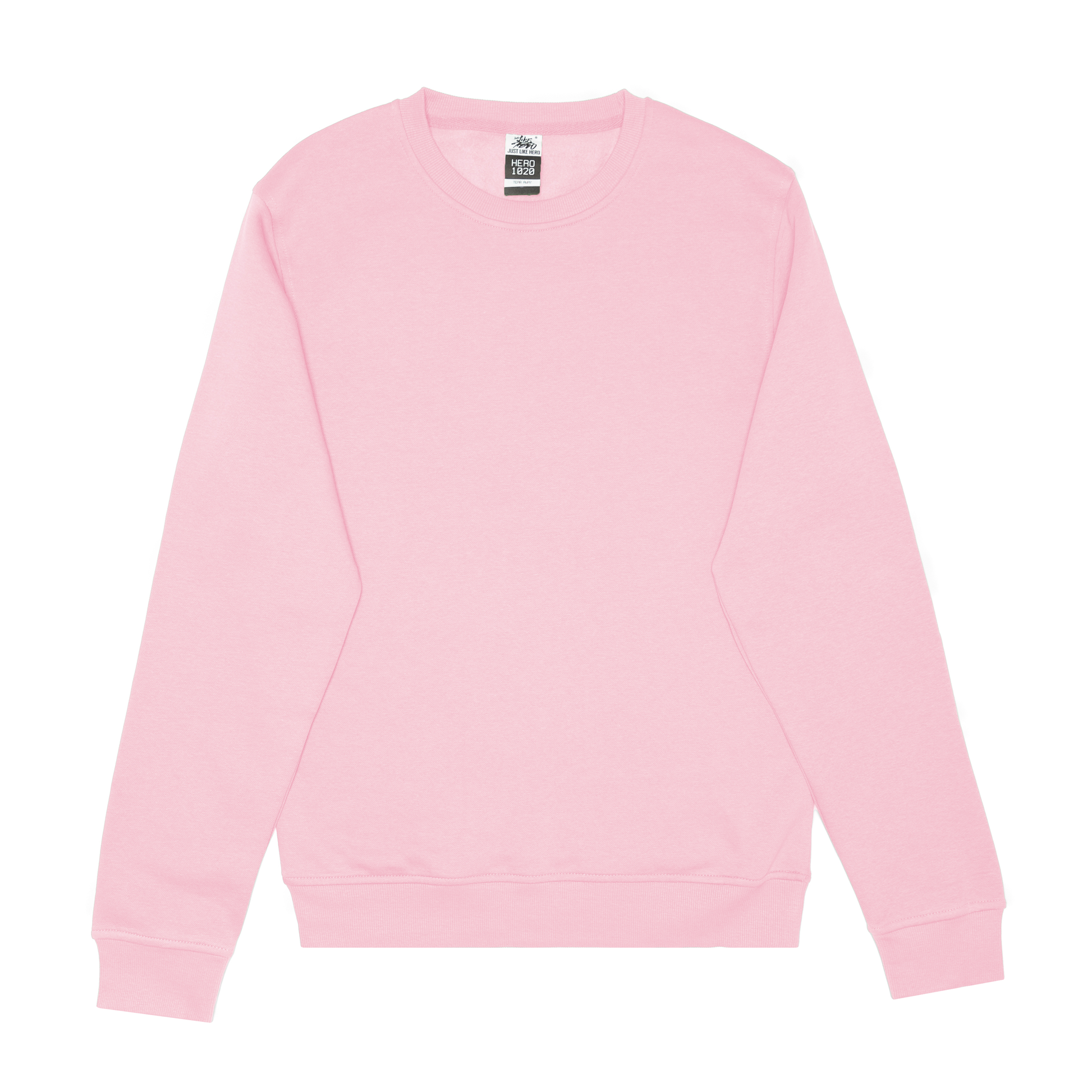 HERO-1020 Unisex Blank Crewneck Sweatshirt - Pink - Crewnecks
