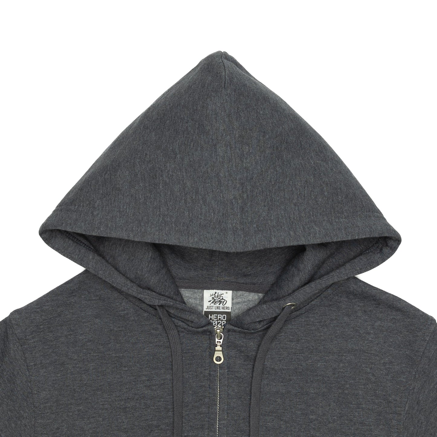 HERO-3020 Unisex Full Zip Hoodie - Dark Heather